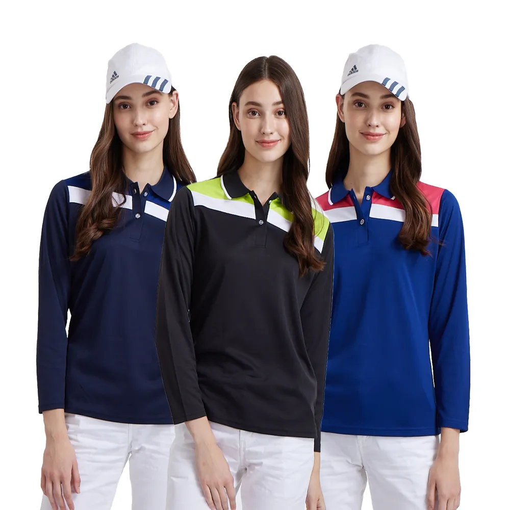 【PAUL SAILING】休閒運動吸濕排汗長袖POLO衫女