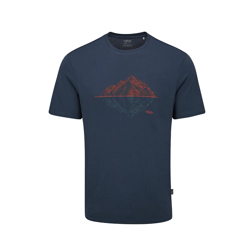 【RAB】Crimp Reflection Tee 短袖山脈倒影快乾T恤 男款 暴風藍 #QBL72