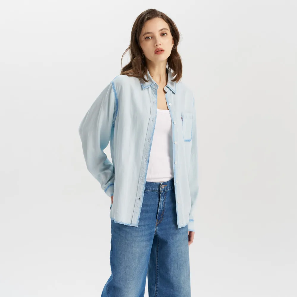 【LEVIS】女款 牛仔襯衫 休閒襯衫 天絲襯衫 上衣 熱賣單品 002Z2-0000