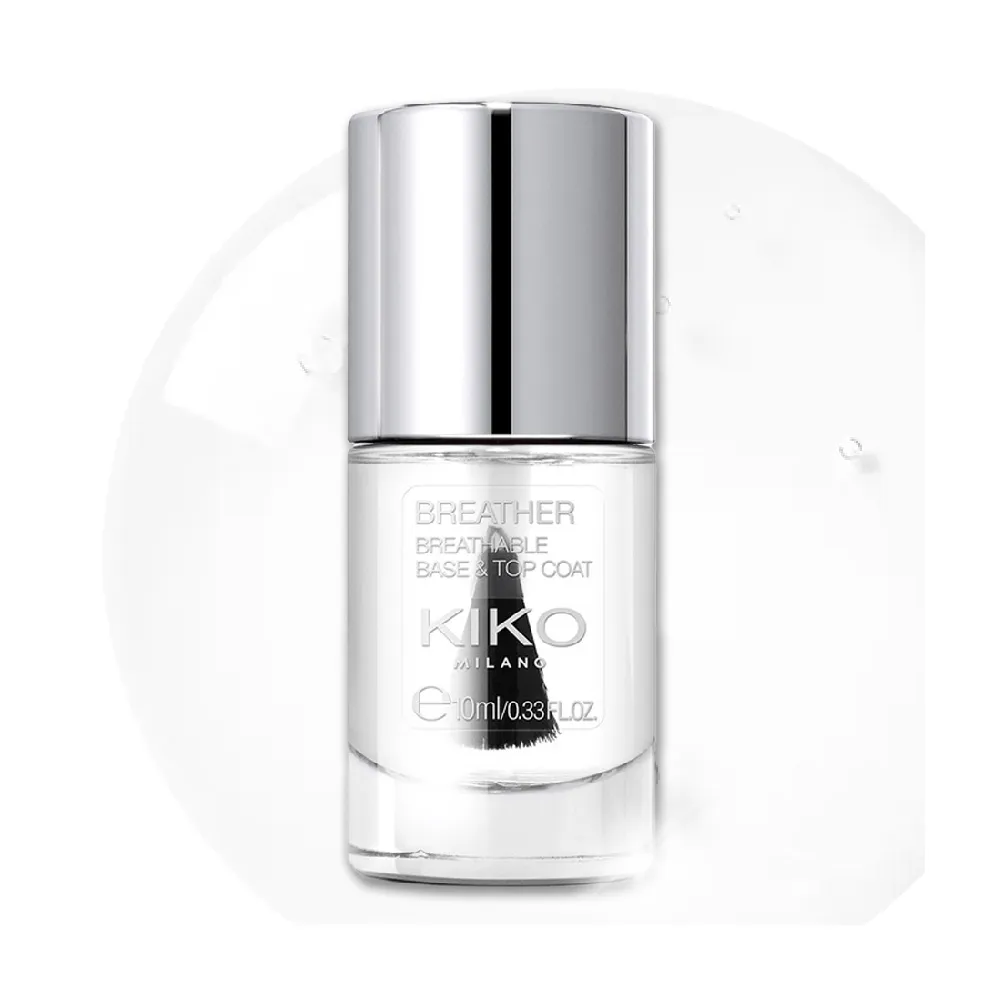 【KIKO MILANO】透氣雙效護亮甲油 10ml|護甲油+亮甲油 2合1(指甲油/護甲油/亮甲油/指緣油/彩妝)