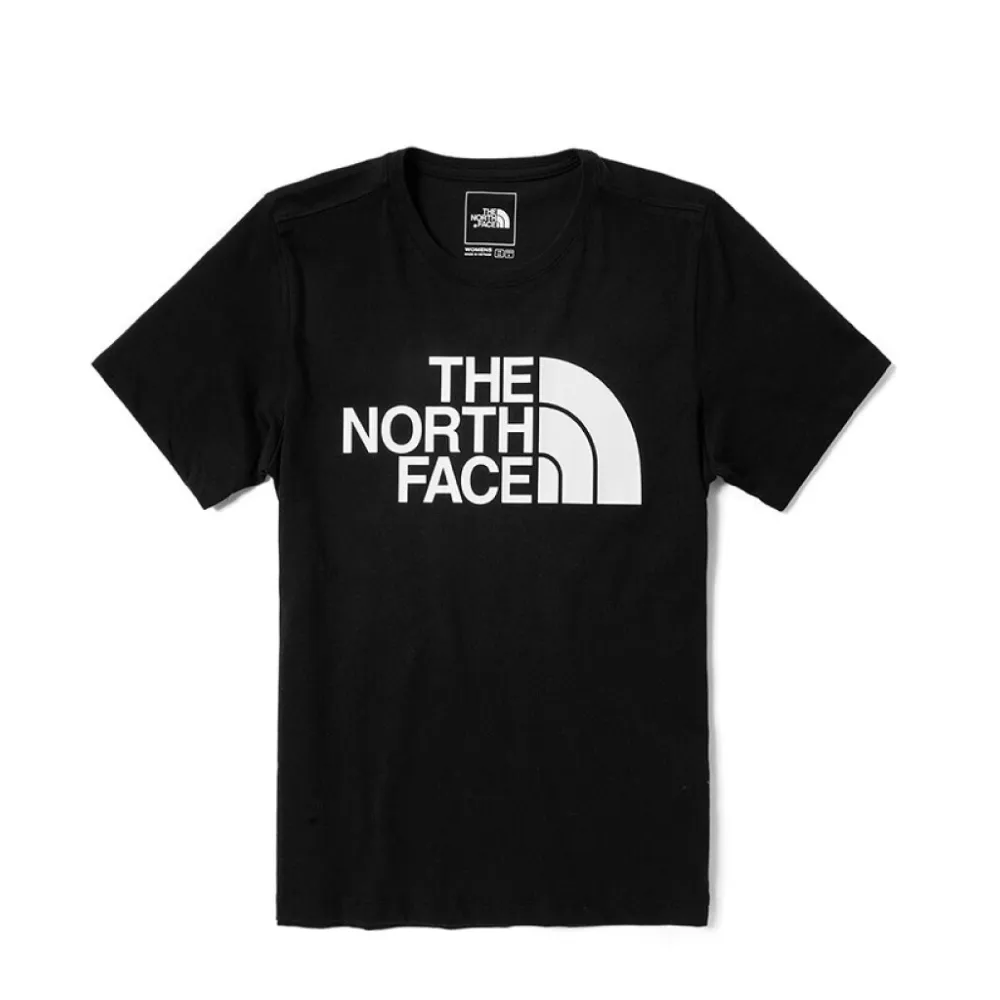 【The North Face】女 LOGO短袖上衣《黑》4U8K/排汗快乾/運動衣(悠遊山水)