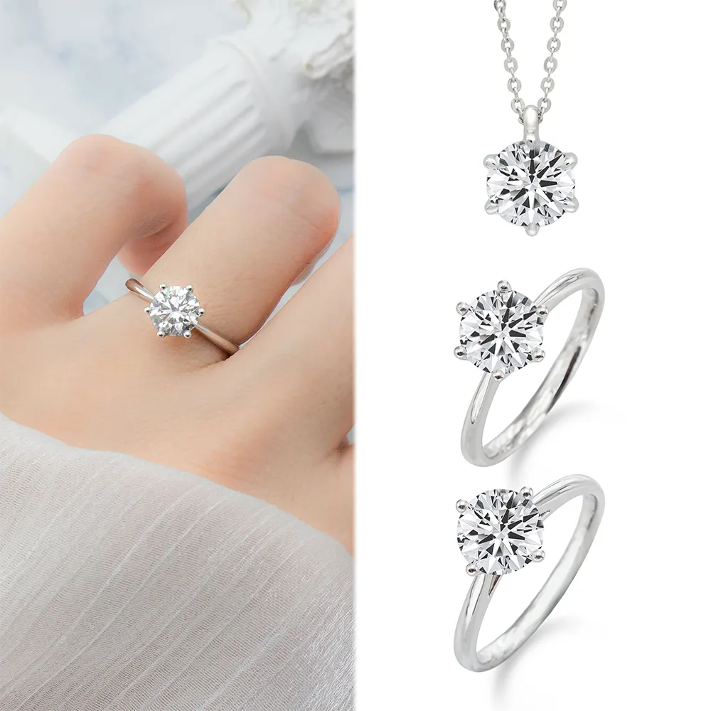 【JR.L JEWELRY】IGI 1克拉 最白D色最完美車工ideal cut 永恆旅行鑽石項鍊 綜合賣場(培育鑽石 鉑金)
