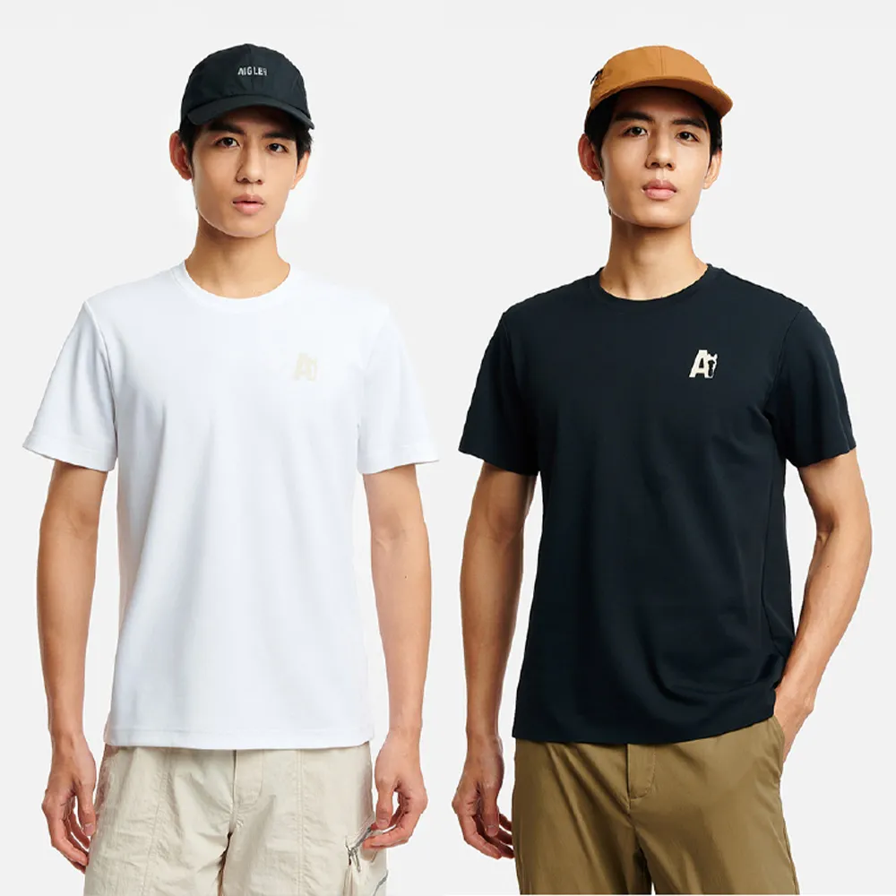 【AIGLE】男 抗UV快乾短袖T恤｜AG-6P133(馬年限定款 抗UV 防曬 男 上衣 男 T恤 吸濕快乾)
