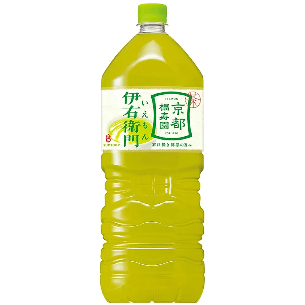 【Suntory 三得利】2000mlx6罐入伊右衛門京都福壽園抹茶綠茶即飲綠茶無糖綠茶無糖飲料無糖茶(日本原裝進口)