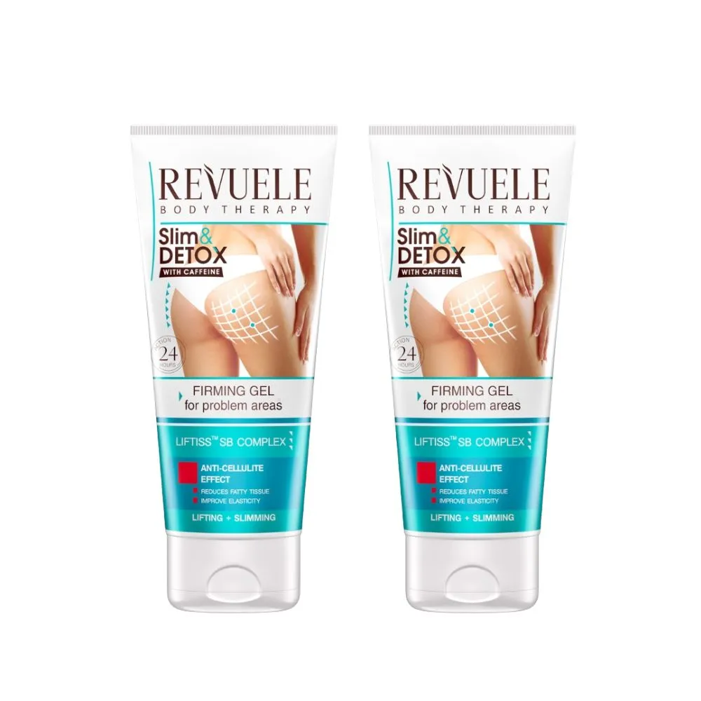 【REVUELE 瑞膚露】咖啡因緊實S美形凝膠200ml-2入(手臂、腰、腹、臀、腿 精準修護)