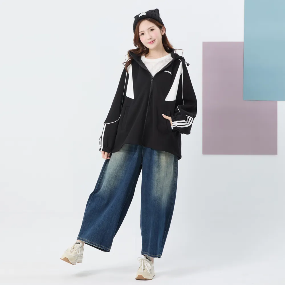 【betty’s 貝蒂思】牛仔漸層刷色寬褲(共二色)