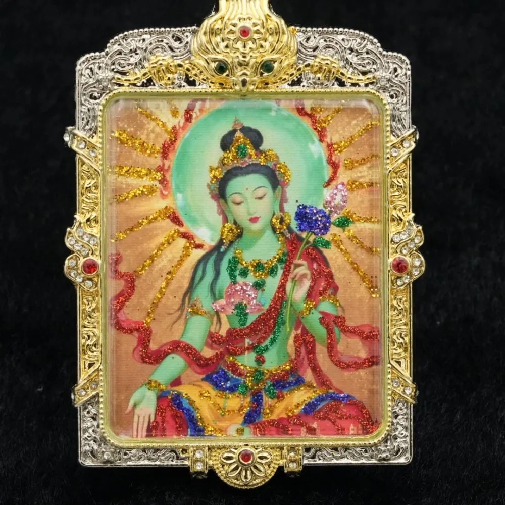 【藏古祥館】綠杜母唐卡PC11 (綠杜母 唐卡 平安 吉祥)
