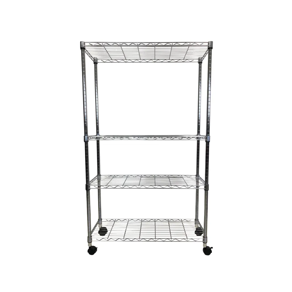 【A+Courbe】MIT耐重四層架-附輪35x90x170cm(鐵力士架/鐵架/收納架/置物架/層架/架子)