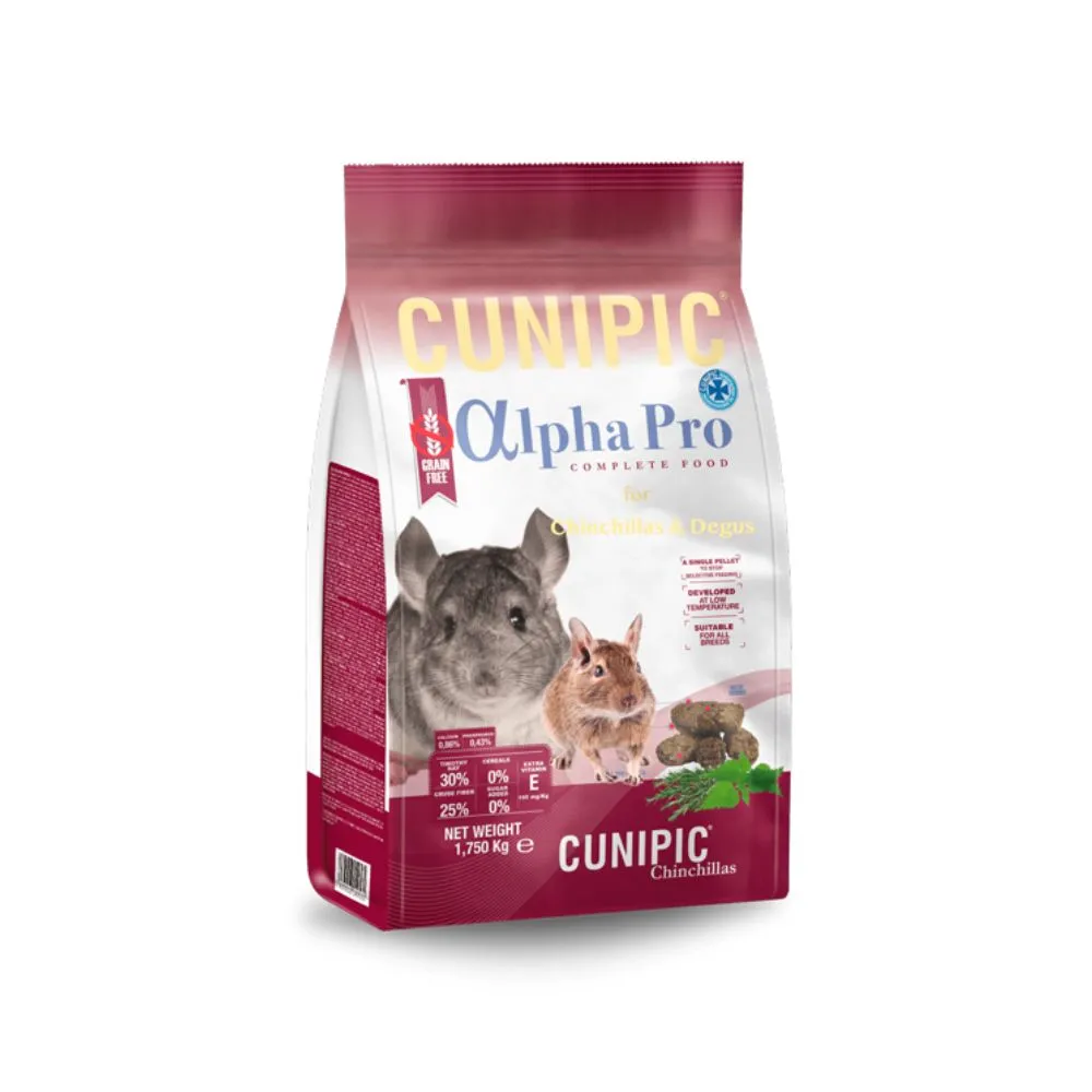 【CUNIPIC】alpha Pro頂級無穀龍貓飼料 1.75kg(龍貓飼料、龍貓主食、龍貓照護、龍貓保健)