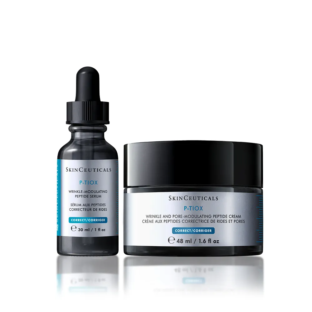 【Skin Ceuticals 修麗可】醫美級抗皺煥亮全配組★P-TIOX 超胜抗皺極光精華+逆時無痕霜