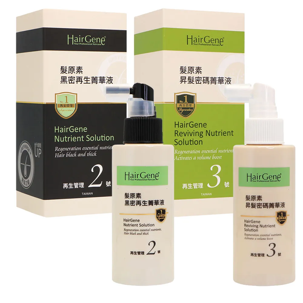 【寶齡富錦】Hair Gene髮原素系列頭皮頭髮菁華液50ml任選1款-黑密再生/昇髮密碼(公司貨)