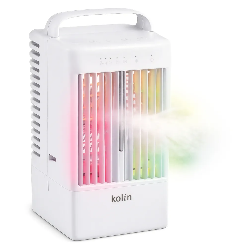 【Kolin 歌林】USB炫彩擺頭霧化水冷扇KF-LNA03水冷扇風扇桌扇(超涼細霧 3.2m/s超遠風距)