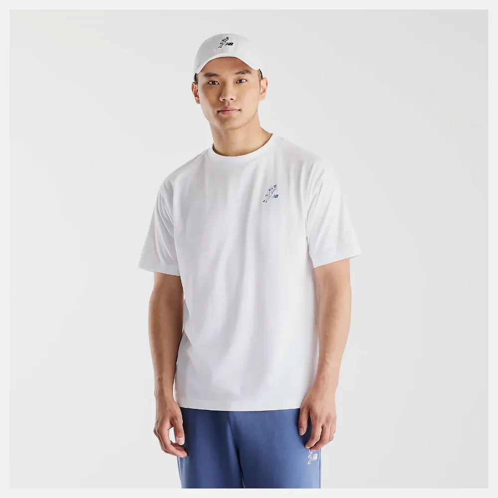 【NEW BALANCE】NB 短袖上衣 男 大谷翔平 美規 白 MT6224FCWT