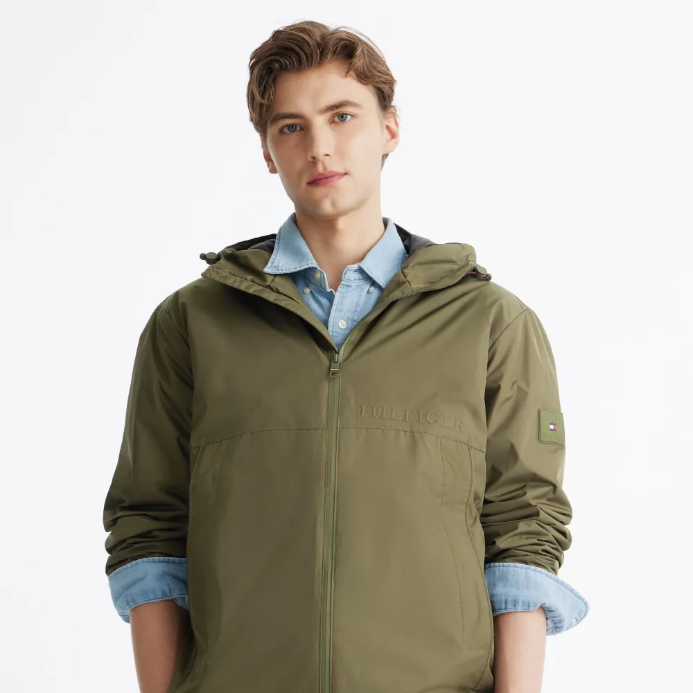 【TOMMY HILFIGER】官方旗艦館鋪棉風衣_綠色