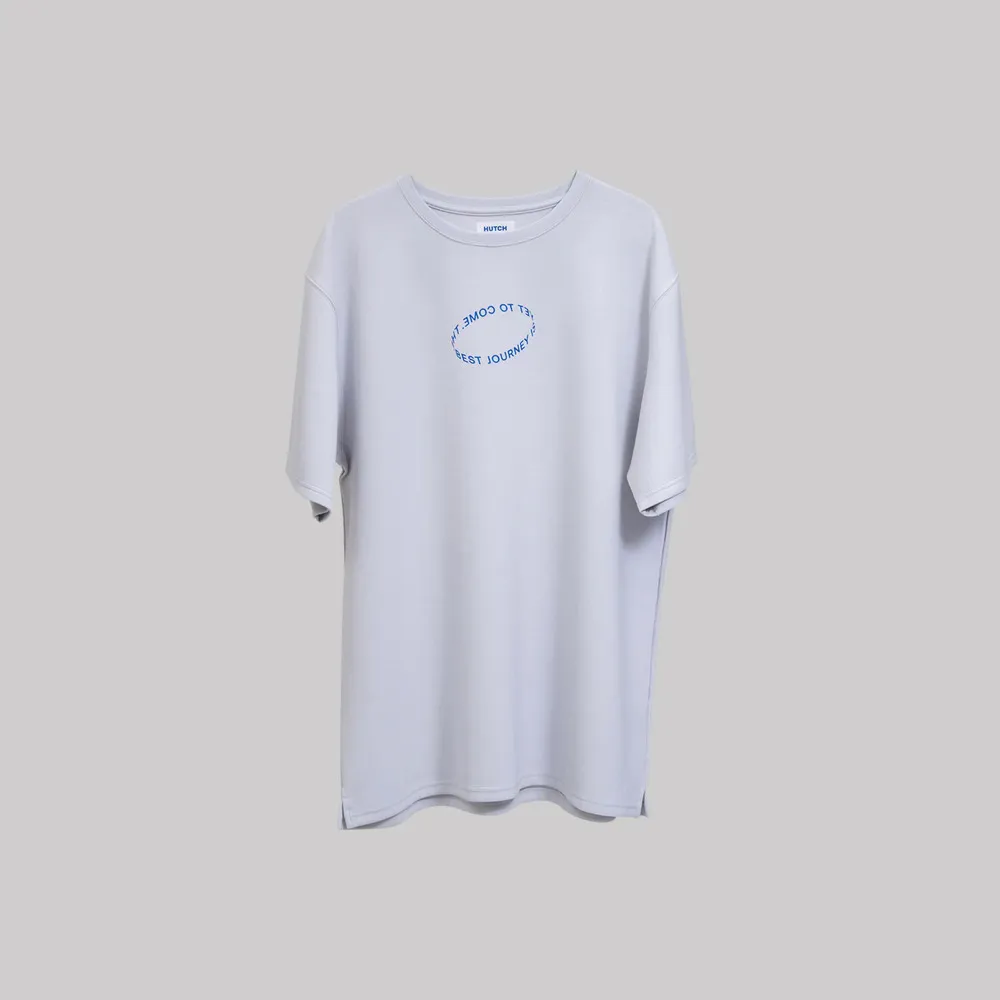 【HUTCH】Not A Cotton Tee 男 T恤 上衣 休閒短袖 灰白(TS003-23-GRY)
