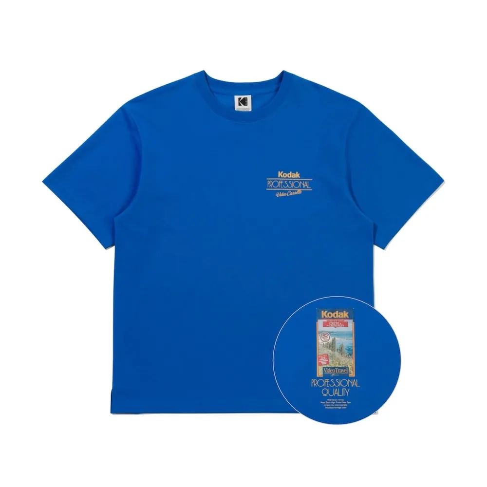 【KODAK Apparel】官方旗艦館 柯達 中性 短袖T恤 RGB 涼感短袖T恤 BLUE 藍色 金惠奫同款 / KB602012BLU