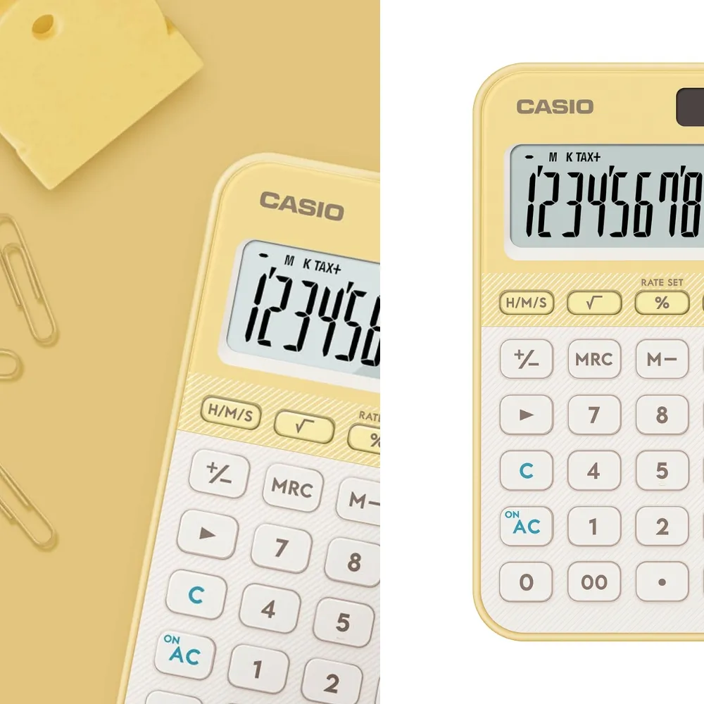 【CASIO 卡西歐】12位數 繽紛糖果計算機/煙燻黃(MS-20YC-LY)