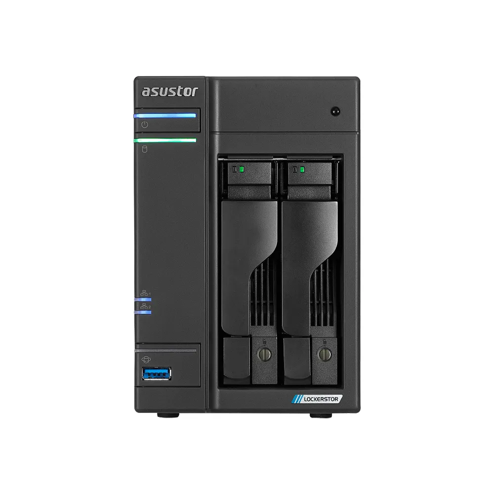 【ASUSTOR 華芸】AS6702T v2 2Bay NAS 網路儲存伺服器 (Intel Celeron N5105 2.0GHz 四核心/4GB DIMM DDR4)