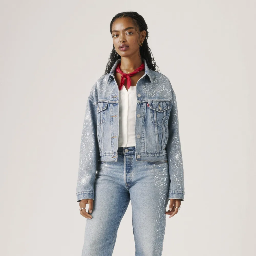 【LEVIS】COLLECTION 90 年代短版丹寧外套 女生上衣 熱賣單品 A9456-0005