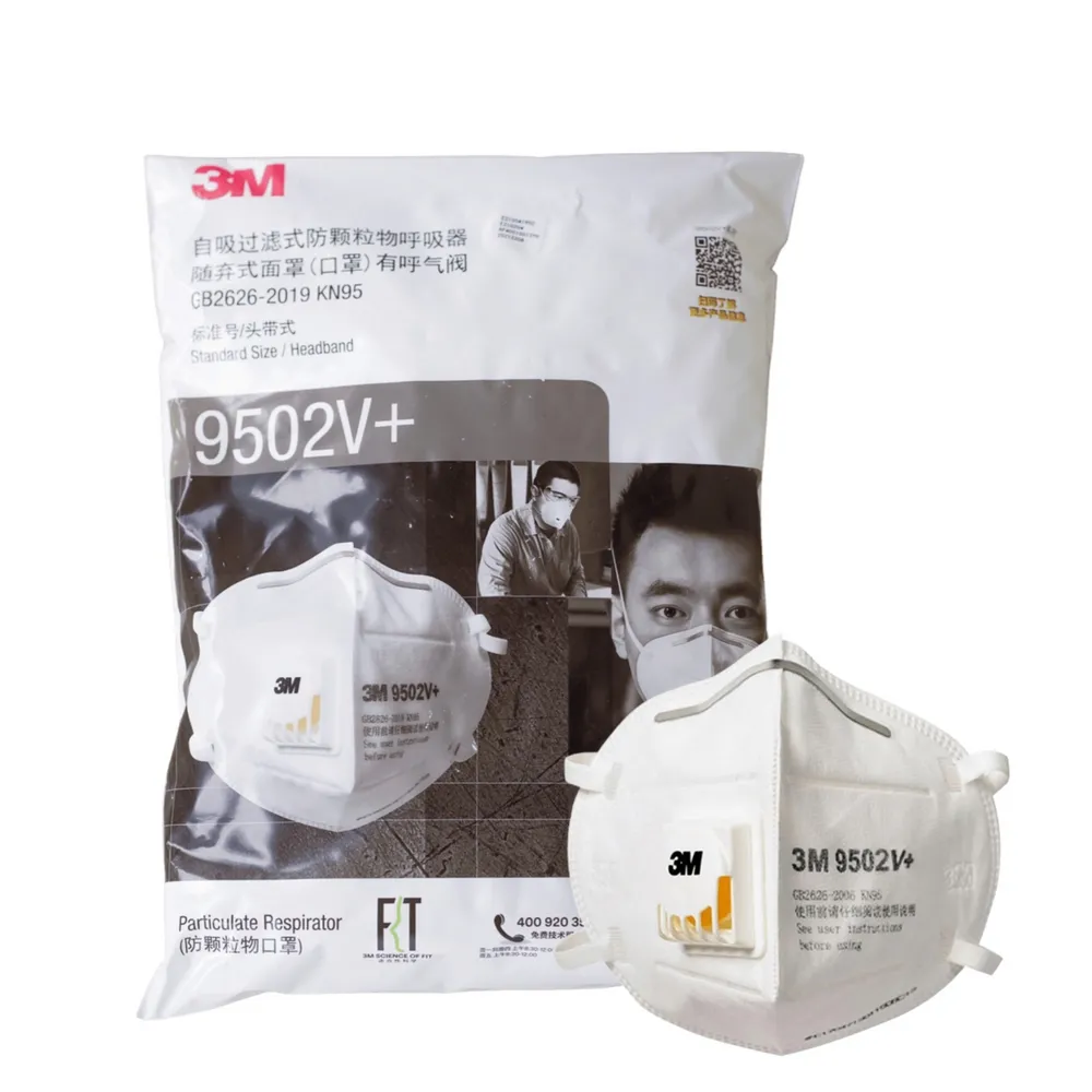 【3M】9502V+頭戴式 KN95帶閥防護口罩 X25入(環保袋裝)
