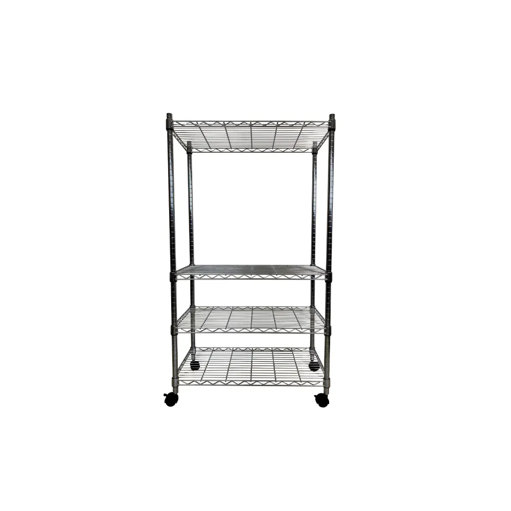 【A+Courbe】MIT耐重四層架-附輪45x75x125cm(鐵力士架/鐵架/收納架/置物架/層架/架子)