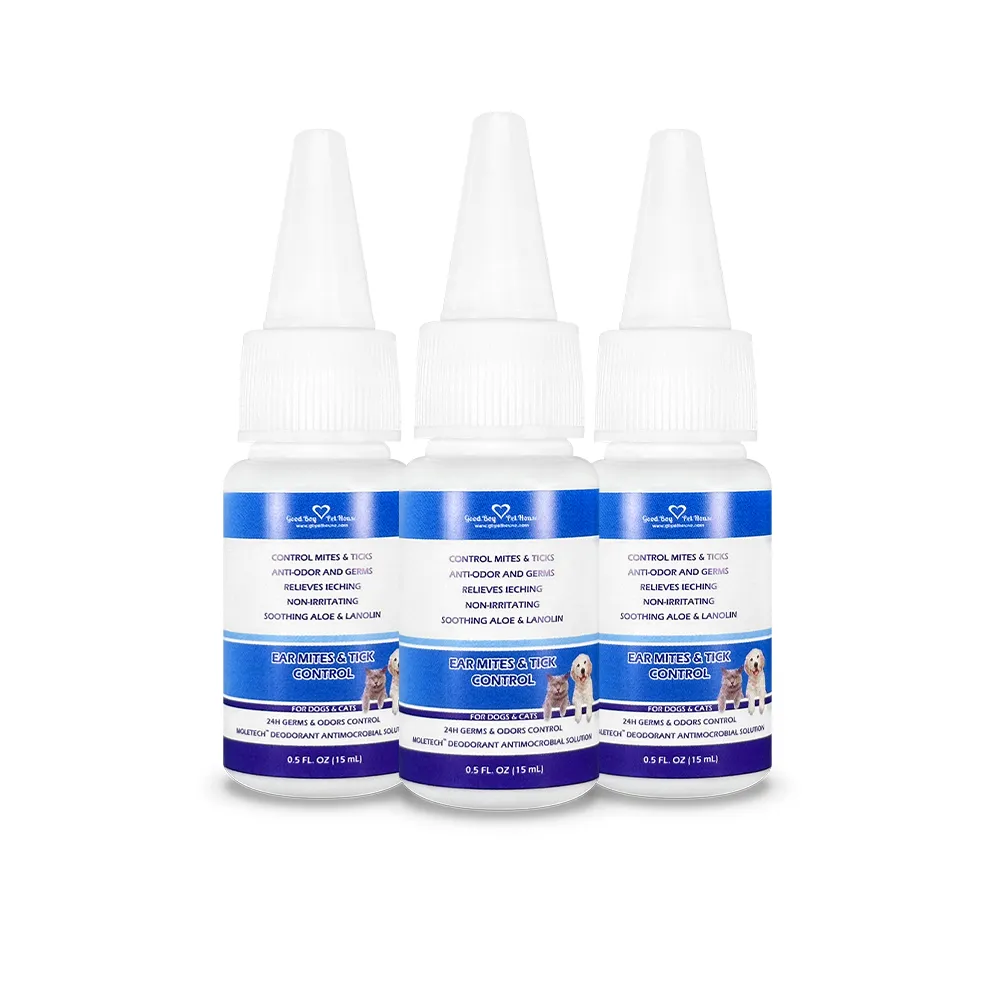 【GBPH 好寶貝】草本植萃寵物耳道滴劑 15ML-3入(犬貓通用/耳朵清潔/耳垢護理/耳道保養/去異味)