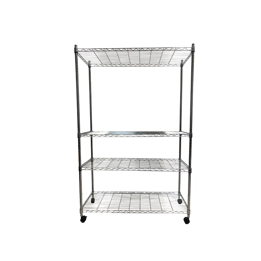 【A+Courbe】MIT耐重四層架-附輪 45x120x170cm(鐵力士架/鐵架/收納架/置物架/層架/架子)