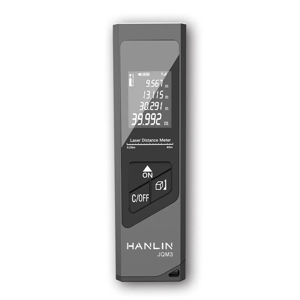 【HANLIN】MJQM3 真小口袋迷你測距儀40米(迷你 USB LED螢幕 雷射測距儀 測距儀 雷射尺 室內設計)