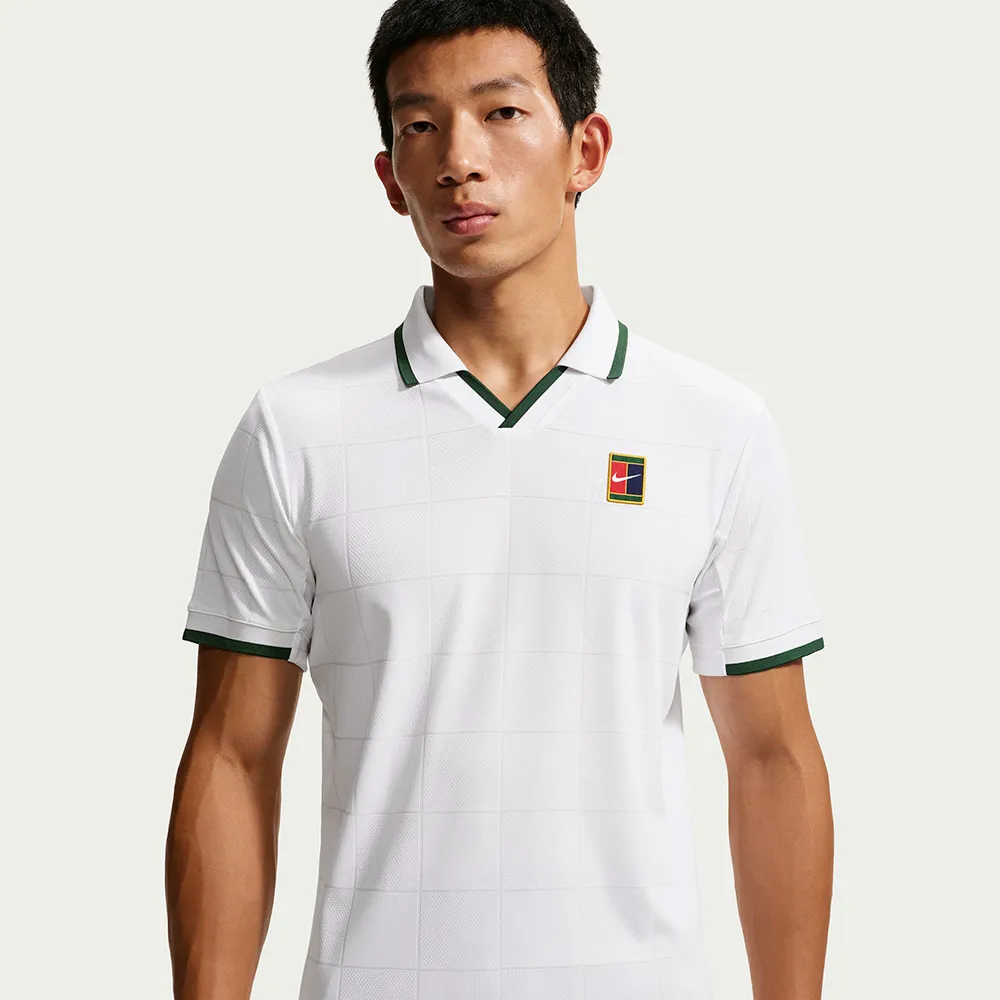 【NIKE GOLF】NikeCourt Slam 男款 Dri-FIT ADV 網球衫-白色(IB1025-100)