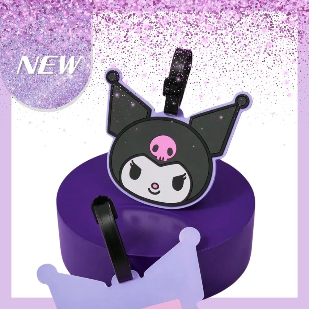 【SANRIO 三麗鷗】雙11 酷洛米行李吊牌票卡耐熱杯墊矽膠皮革零錢包粉黑女兒生日聖誕交換禮物