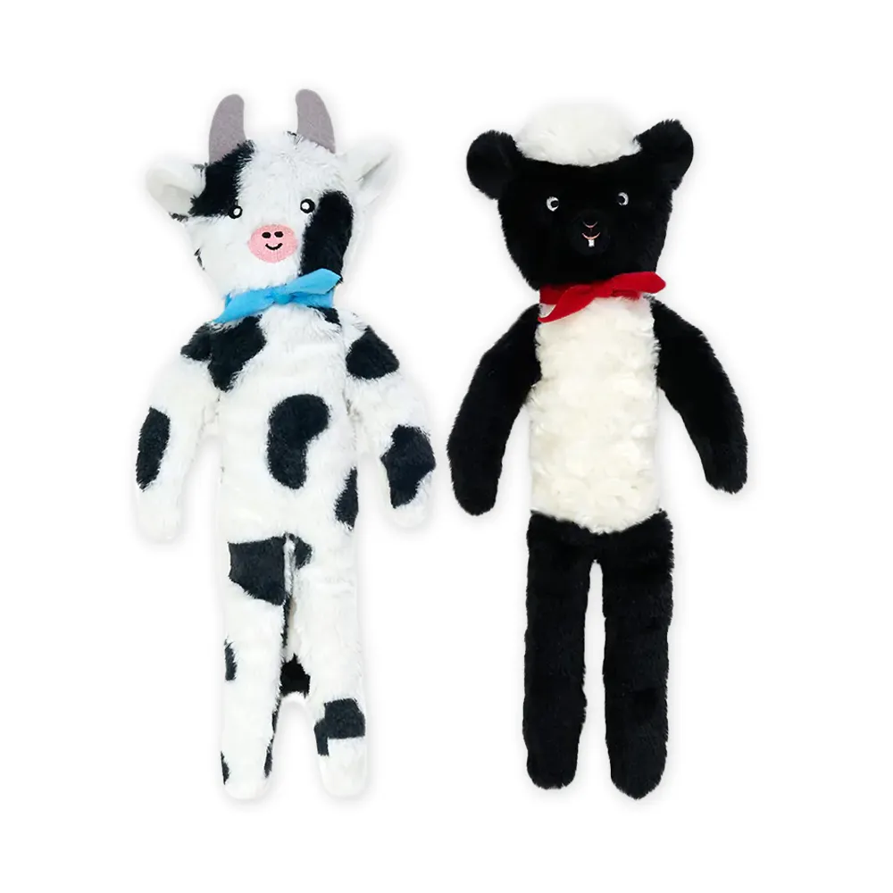 【ZippyPaws】就愛在一起-綿羊&乳牛(狗玩具推薦 毛絨玩具 有聲玩具)