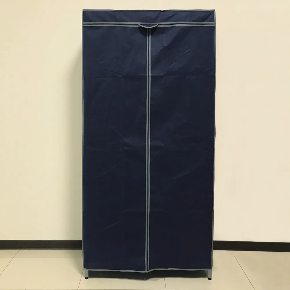 【A+Courbe】MIT耐重三層架-附衣桿+布套隨機45x90x180cm(鐵架/置物架/層架/鐵力士架/收納架/架子)