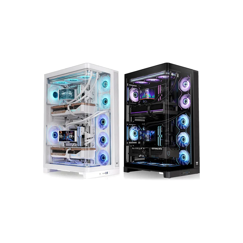 【Thermaltake 曜越】CAPO X 雙系統機殼☆ 容納兩套獨立系統 支援420mm顯示卡 AI工作空間 共享桌面配置