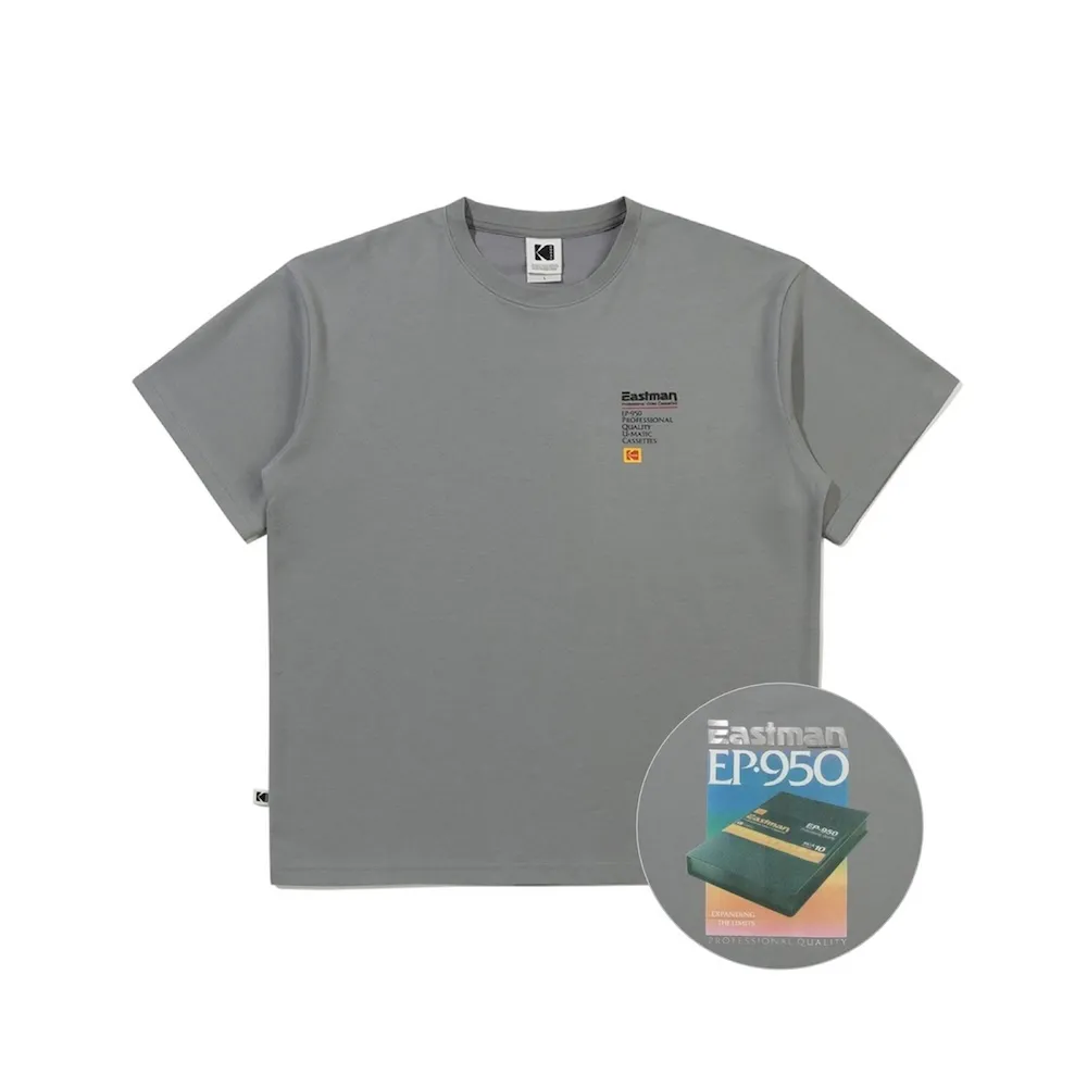【KODAK Apparel】柯達 中性 短袖T恤 RGB 柯達影片膠捲EP950 涼感 CHARCOAL 炭灰 / KB602010CHC