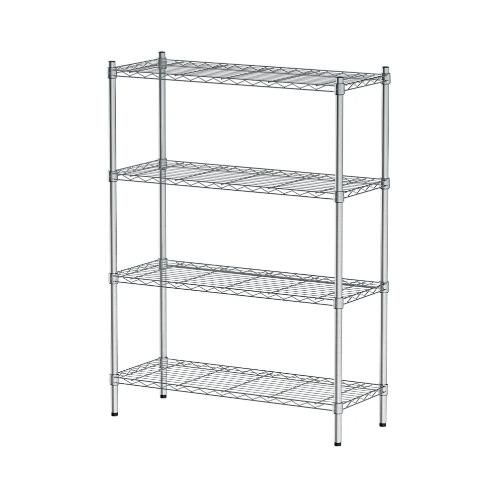 【dayneeds 日需百備】輕型 90x35x120公分 電鍍（鎖管）四層架(鐵力士架/收納層架/鞋架/展示架/層架/鐵架)
