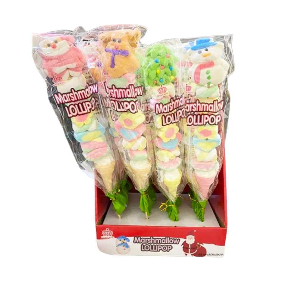 【甜園】聖誕繽紛棉花棒棒糖-整盒35gx24支x5(聖誕節糖果 聖誕糖果 交換禮物 派對禮物 教會活動 幼兒園糖果)