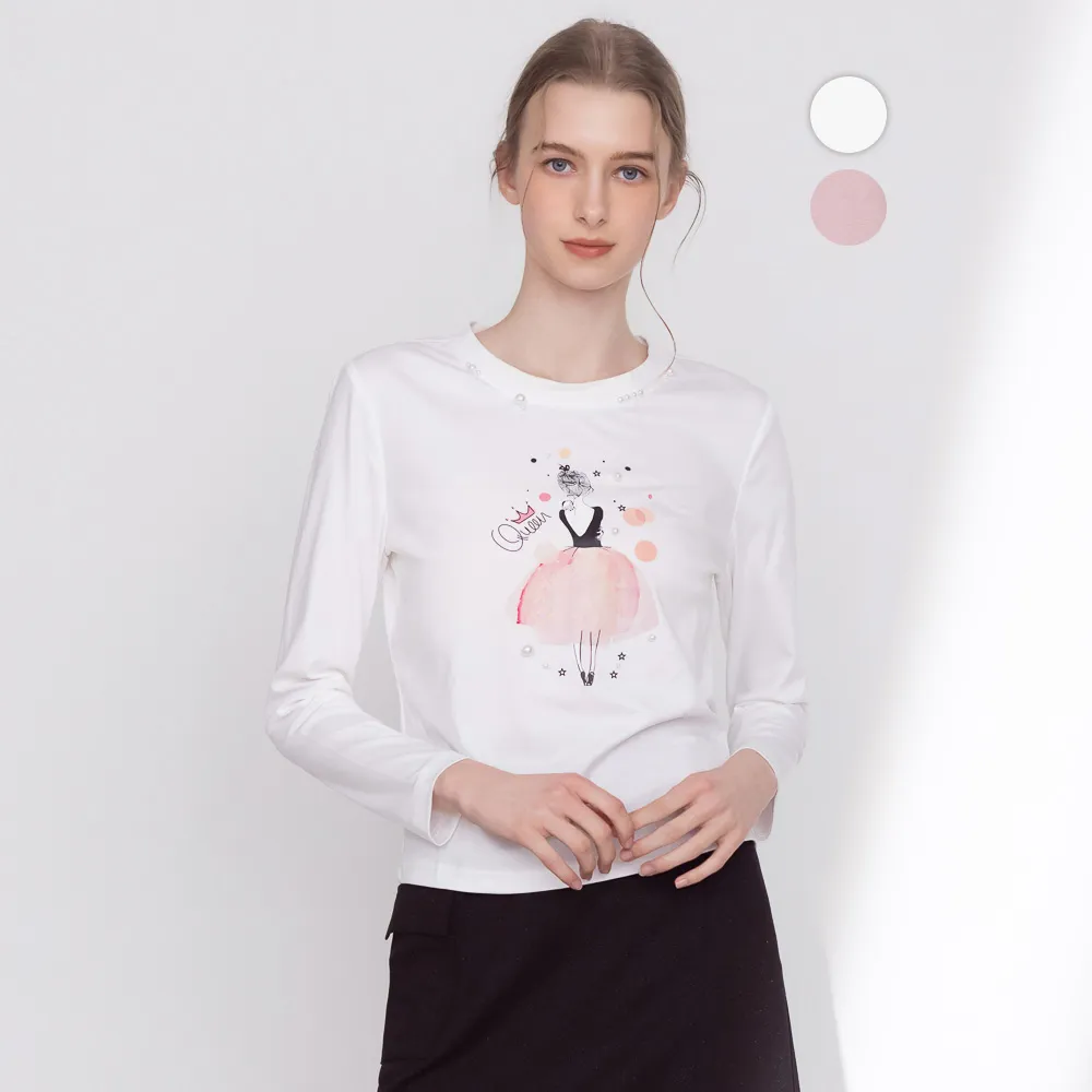【MEDUSA 曼度莎】現貨-法式芭蕾娃娃質感T恤 - 2色（M-XL）｜女T恤 長袖T恤 休閒上衣（701-52901）