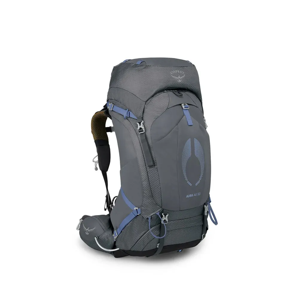【Osprey】雙11 Aura AG 50 女 網架登山背包 鎢鋼灰(10003556)