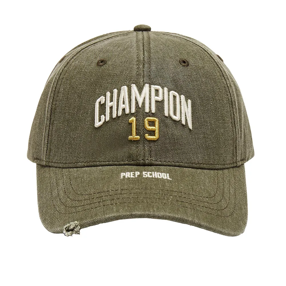 【Champion】官方直營 中性-RETRO CAMPUS 刺繡水洗棒球帽-綠色(U5CACCU04N4)