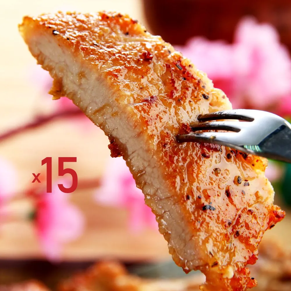 【金園排骨】雙11主打厚切排骨15片組(買2組送去皮去骨雞腿鹽酥雞1包)