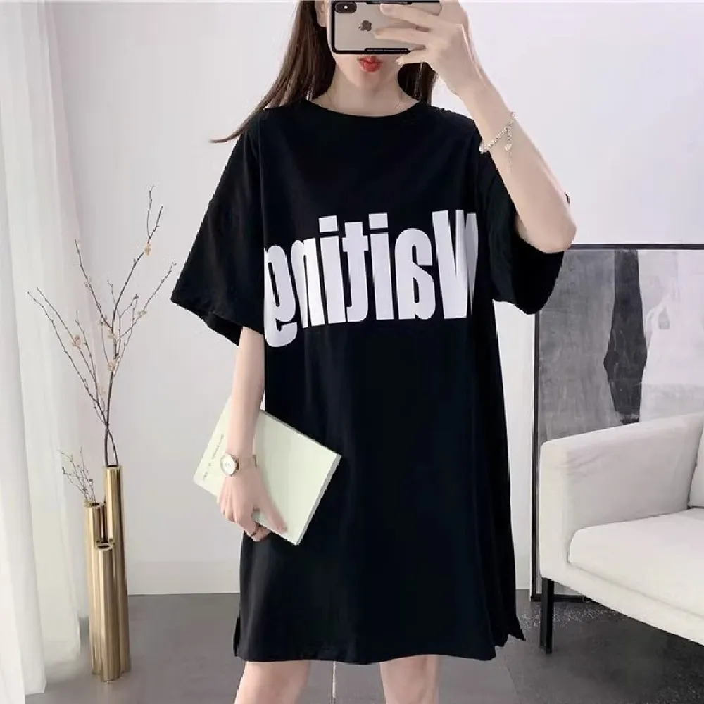 【Amirr 艾米爾】★韓版大字母T恤連衣裙(女上衣/短袖/連身裙)