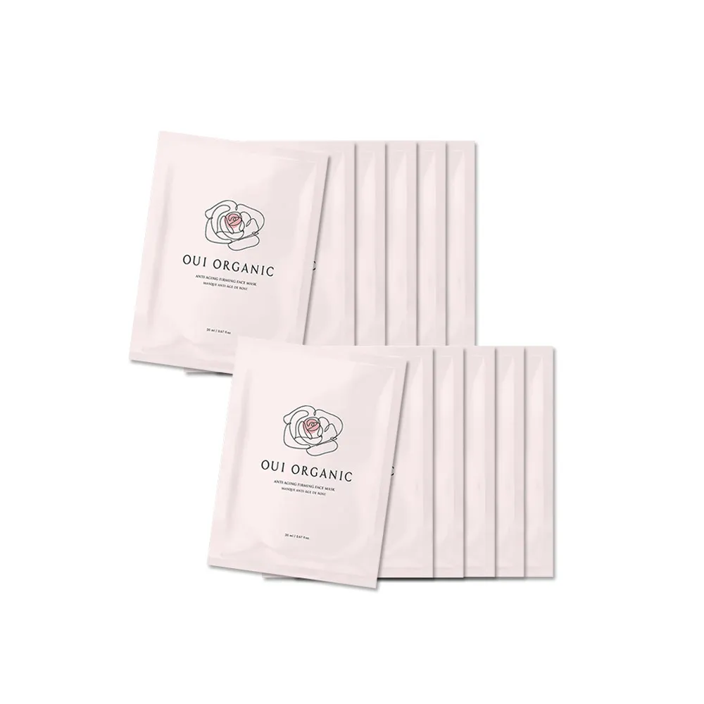 【WeOrganic 唯有機】玫瑰精萃煥顏保濕面膜12入組(保濕、美白、抗老、超輕薄)
