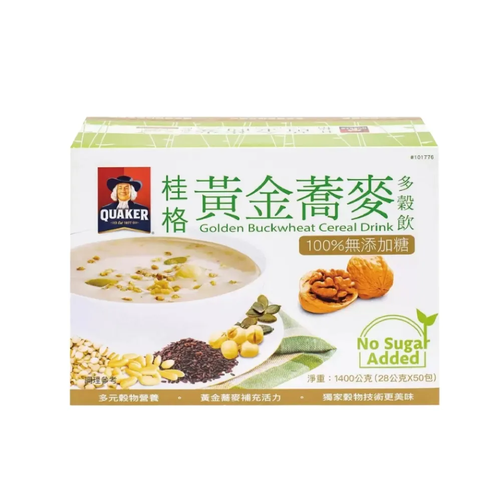 【QUAKER 桂格】無糖黃金蕎麥多穀飲(28公克 X 50入/箱)