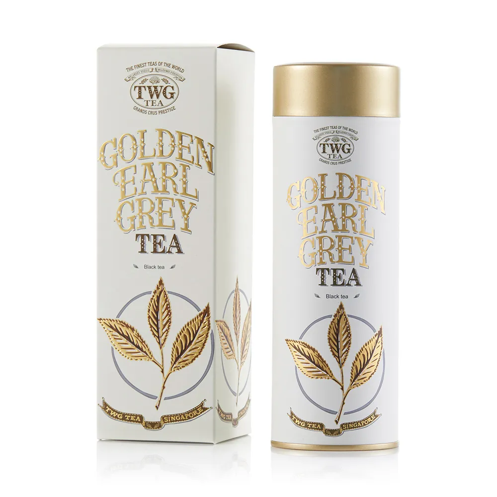 【TWG Tea】頂級訂製茗茶 伯爵金芽茶 100g/罐(Golden Earl Grey;紅茶)
