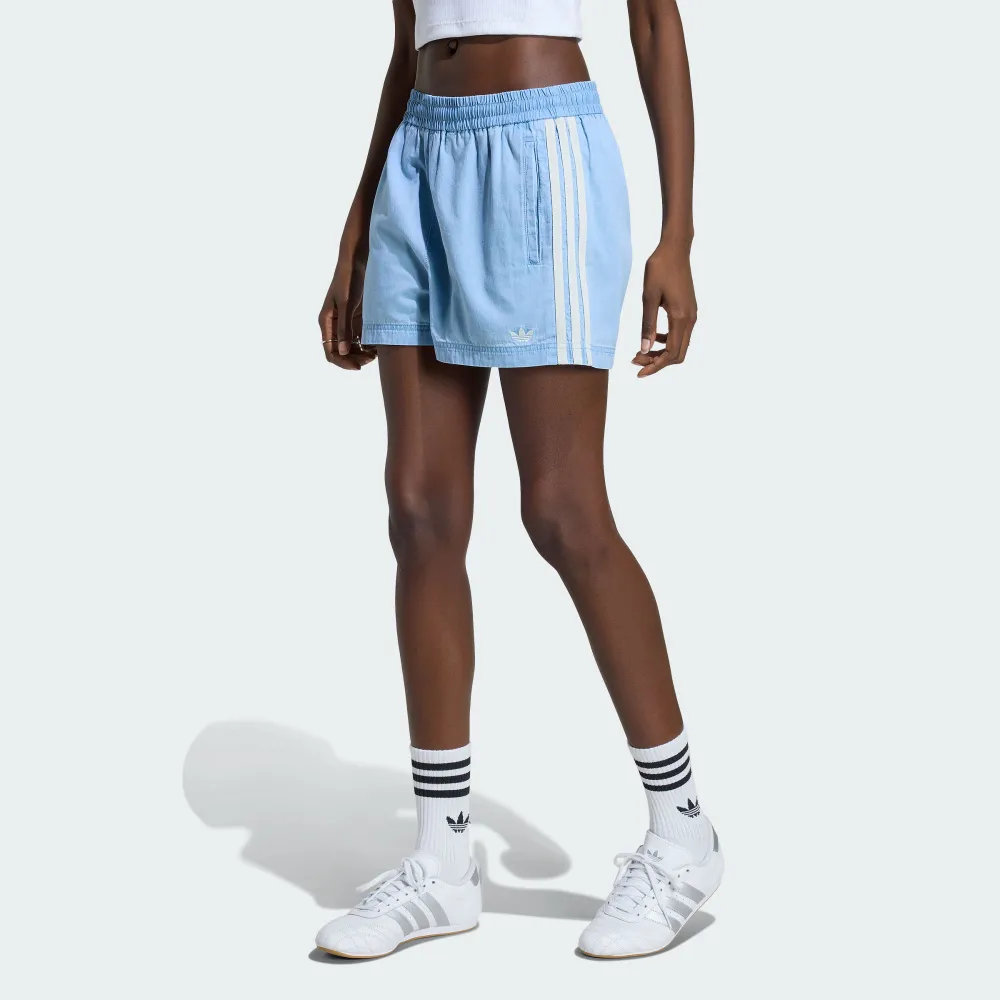 【adidas 愛迪達】丹寧短褲(KY3170 女款ORIGINALS休閒牛仔短褲)