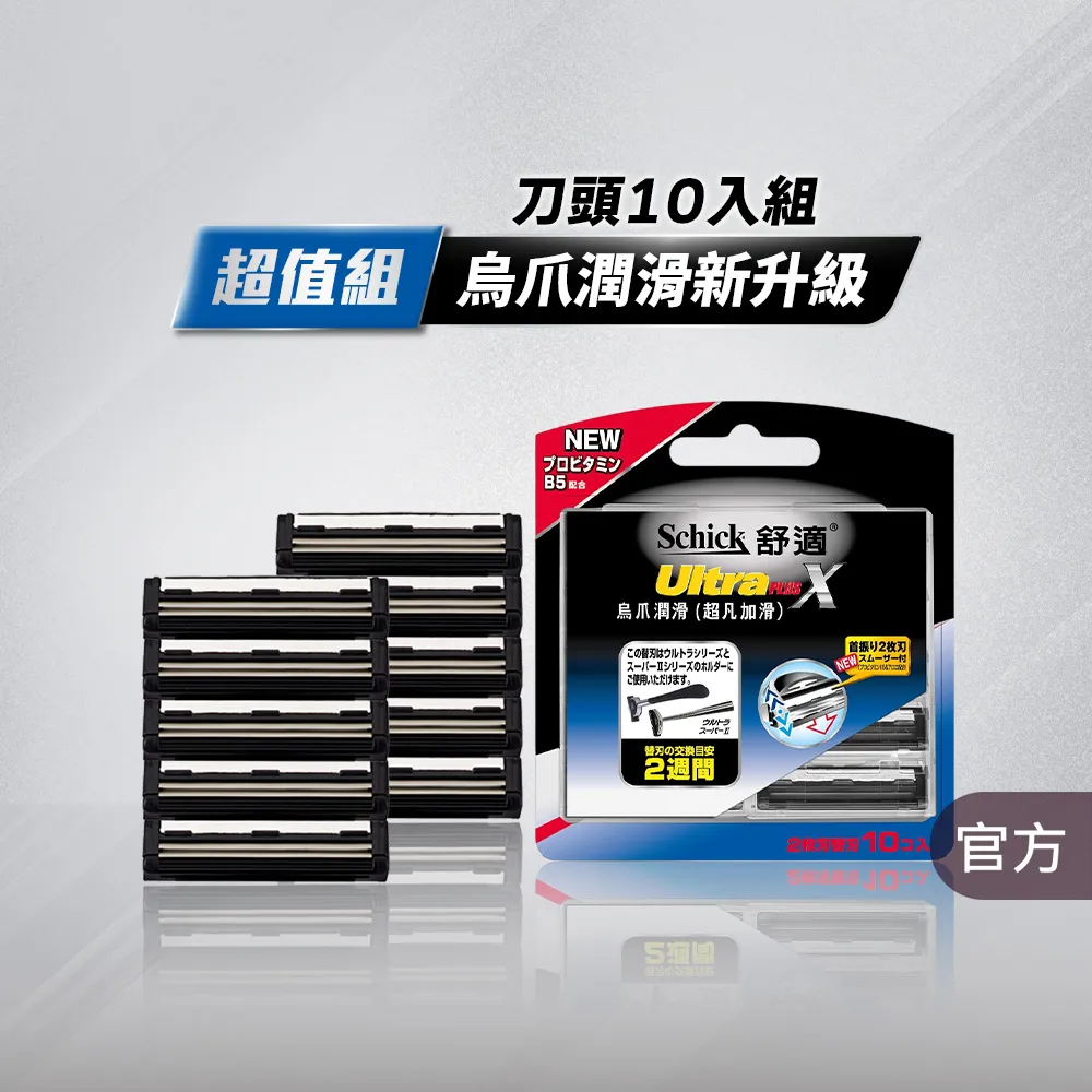 【Schick 舒適牌】新烏爪潤滑刮鬍刀(刀片10入)
