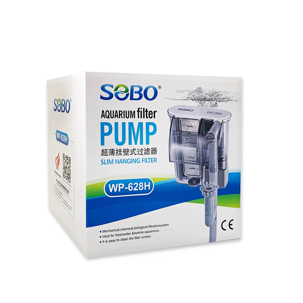 【SOBO 松寶】超薄掛壁式過濾器M+除油膜(最大出水量400L/H 適用1〜1.5尺魚缸)