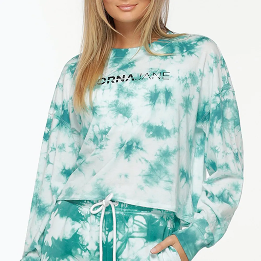 【Lorna Jane】Grunge Tie Dye 渲染長袖運動上衣-有氧 瑜珈 健身 重訓 飛輪 皮拉提斯(長袖運動上衣)