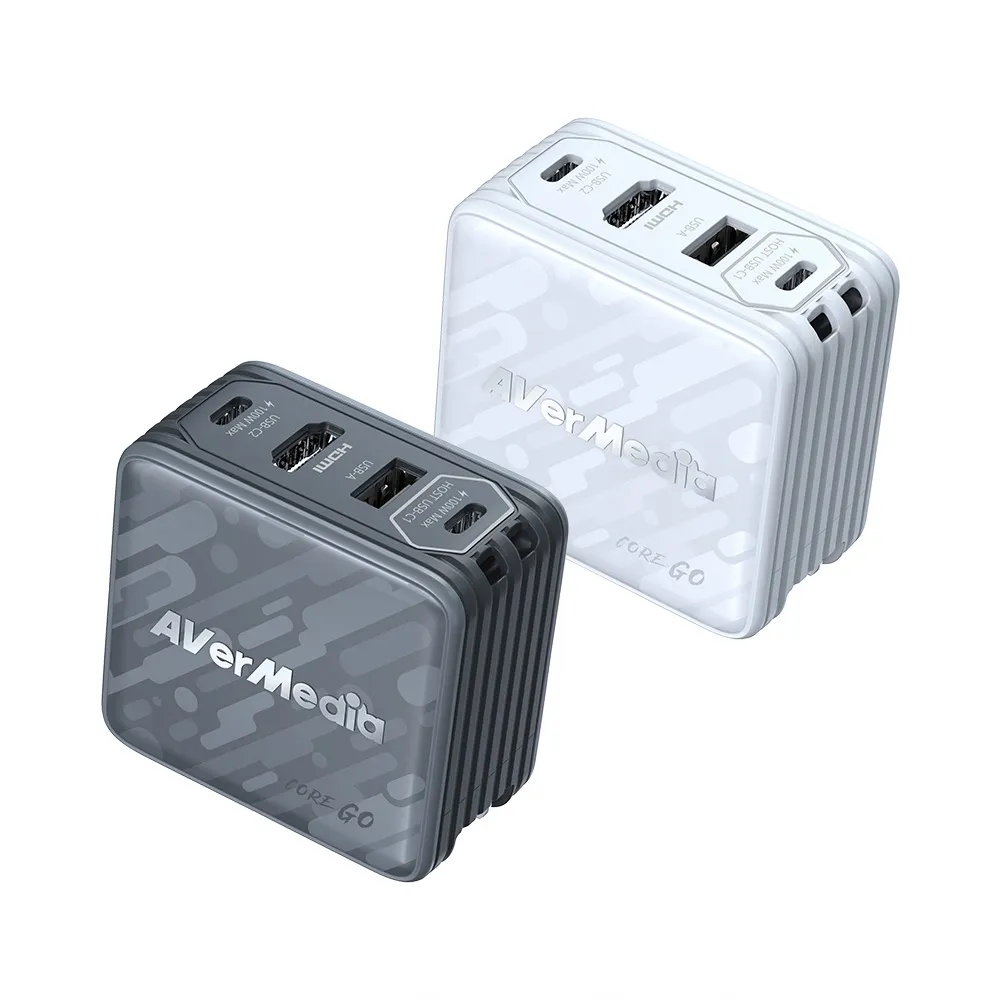 【AVerMedia 圓剛】CORE GO GC313 影像傳輸充電器(白/黑)