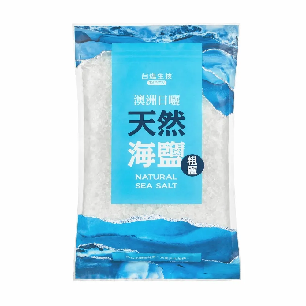 【台鹽生技】澳洲日曬天然海鹽*12包組(1Kg/包)